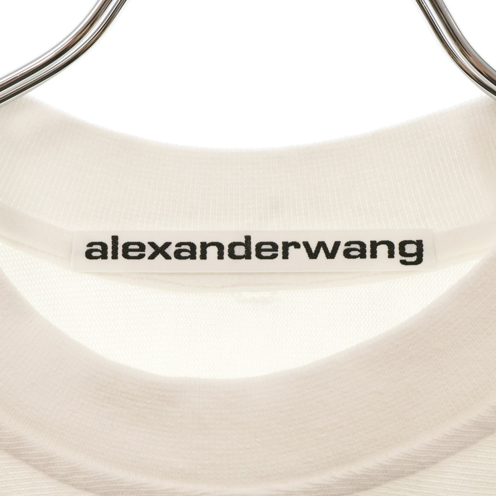 ALEXANDER WANG(アレキサンダーワン) 23AW Beefy Graphic Sweatshirt ビーフィー グラフィック 刺繍 スウェット トレーナー ホワイト 6CC3231011