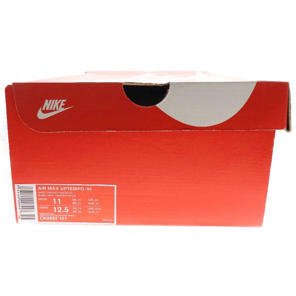 NIKE(ナイキ) AIR MORE UPTEMPO 95 エア モア アップテンポ 95 ハイカットスニーカー ホワイト/レッド/ブラック US11/29cm CK0892-101