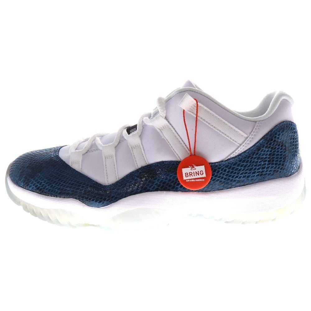 NIKE(ナイキ) AIR JORDAN 11 RETRO LOW LE SNAKESKIN エアジョーダン11 スネークスキン ローカットスニーカー ホワイト/ブルー US10.5/28.5cm CD6846-102