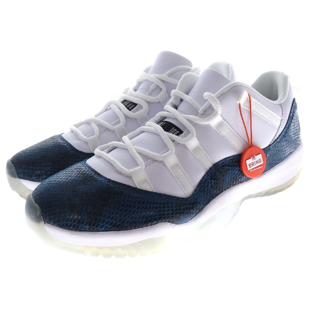 NIKE(ナイキ) AIR JORDAN 11 RETRO LOW LE SNAKESKIN エアジョーダン11 スネークスキン ローカットスニーカー ホワイト/ブルー US10.5/28.5cm CD6846-102
