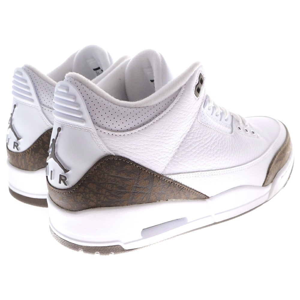 NIKE(ナイキ) AIR JORDAN 3 RETRO MOCHA エアジョーダン 3 モカ ローカットスニーカー ホワイト/ブラウン US10.5/28.5cm 136064-122