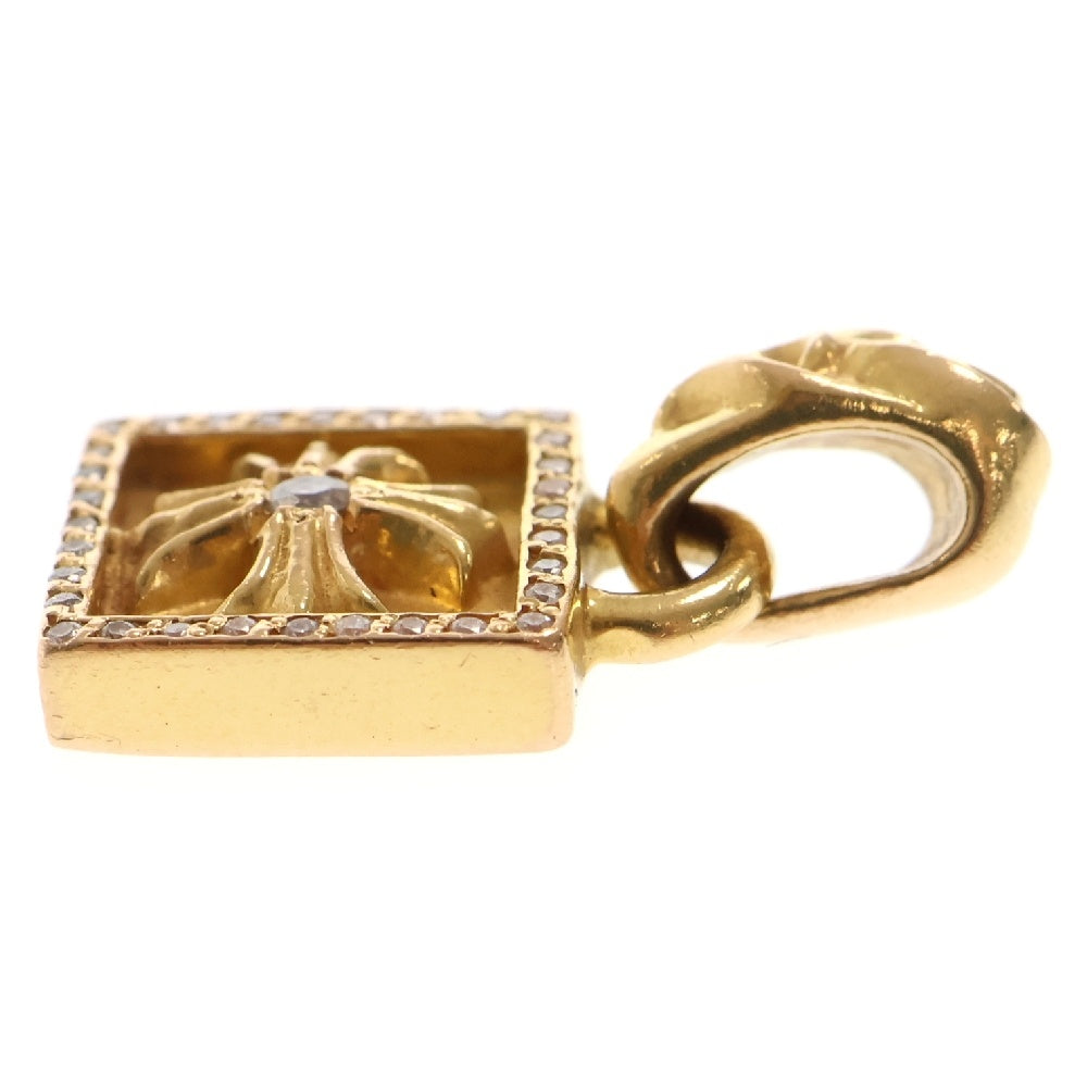 CHROME HEARTS(クロムハーツ) 22K FRAMED CH PLUS P/DIA フレームドCHプラス PAVEダイヤ ペンダントトップ ゴールド BCA048