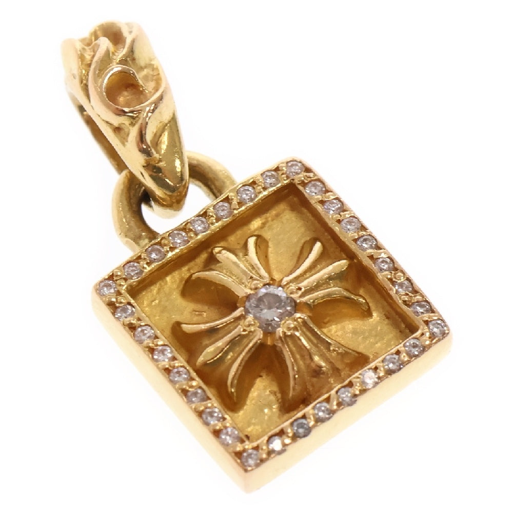 CHROME HEARTS(クロムハーツ) 22K FRAMED CH PLUS P/DIA フレームドCHプラス PAVEダイヤ ペンダントトップ ゴールド BCA048
