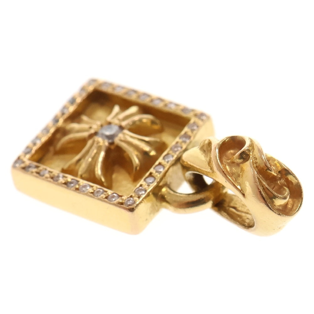CHROME HEARTS(クロムハーツ) 22K FRAMED CH PLUS P/DIA フレームドCHプラス PAVEダイヤ ペンダントトップ ゴールド BCA048