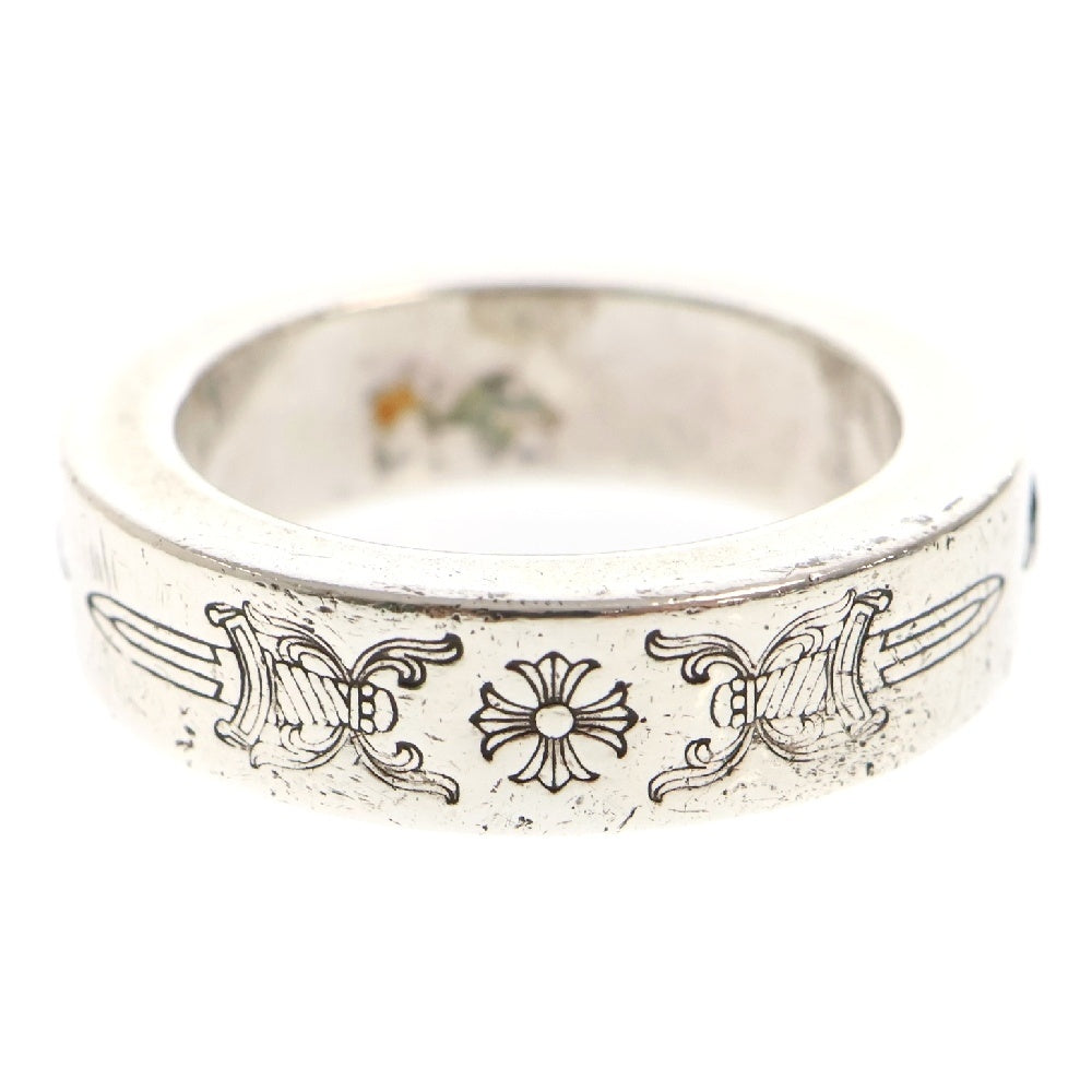CHROME HEARTS(クロムハーツ) 6mm SPACER DAGGER P/BLKDIA 6mmスペーサーリング アフター PAVEブラックダイヤ ダガー シルバー