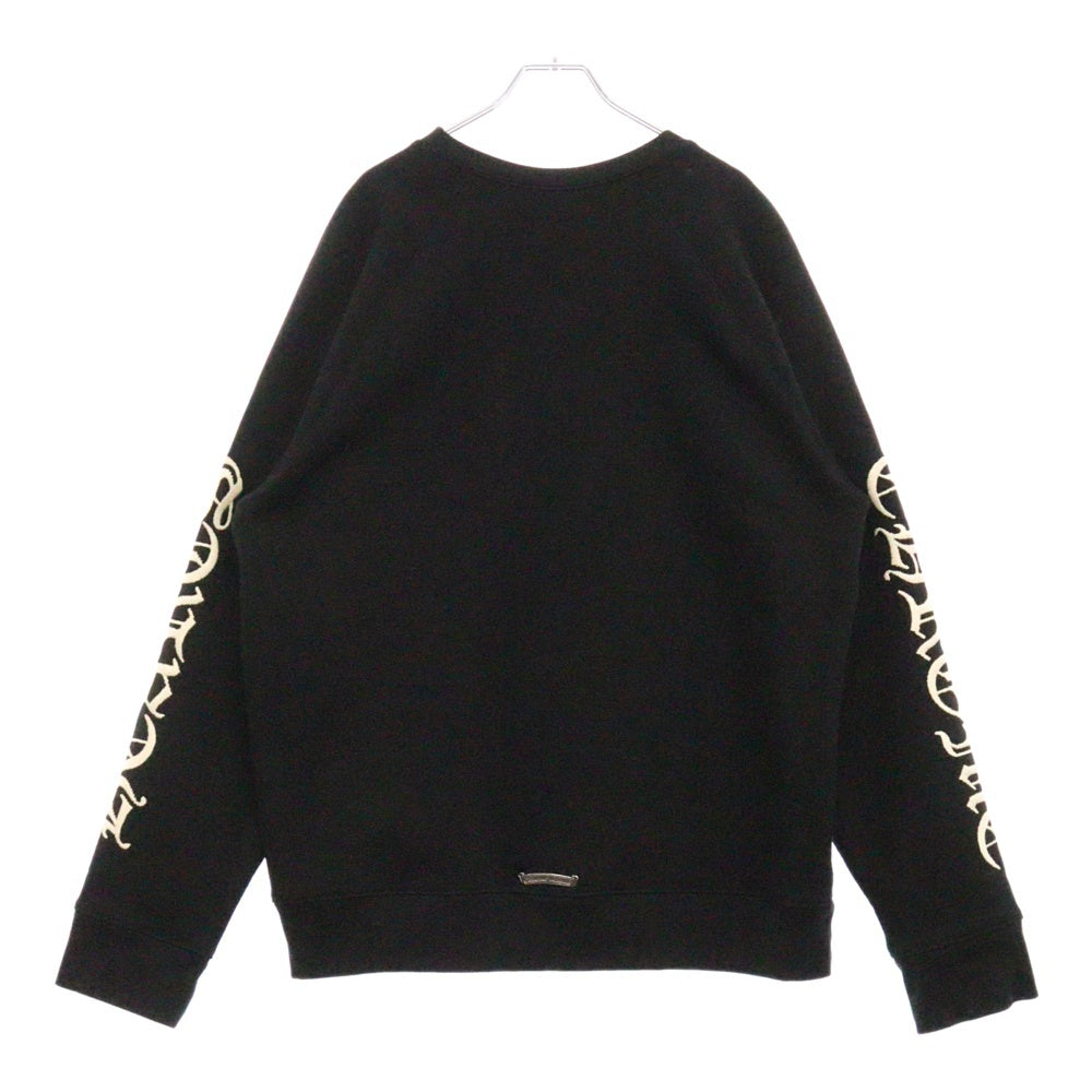 CHROME HEARTS(クロムハーツ) Y NOT SLOW RIDE L/S CREW ワイノット スロースライド CH刺繍 クルーネック スウェット トレーナー ブラック
