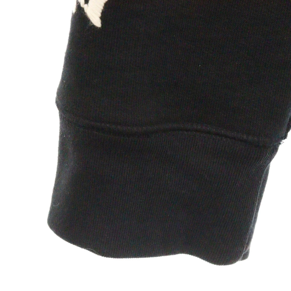 CHROME HEARTS(クロムハーツ) Y NOT SLOW RIDE L/S CREW ワイノット スロースライド CH刺繍 クルーネック スウェット トレーナー ブラック