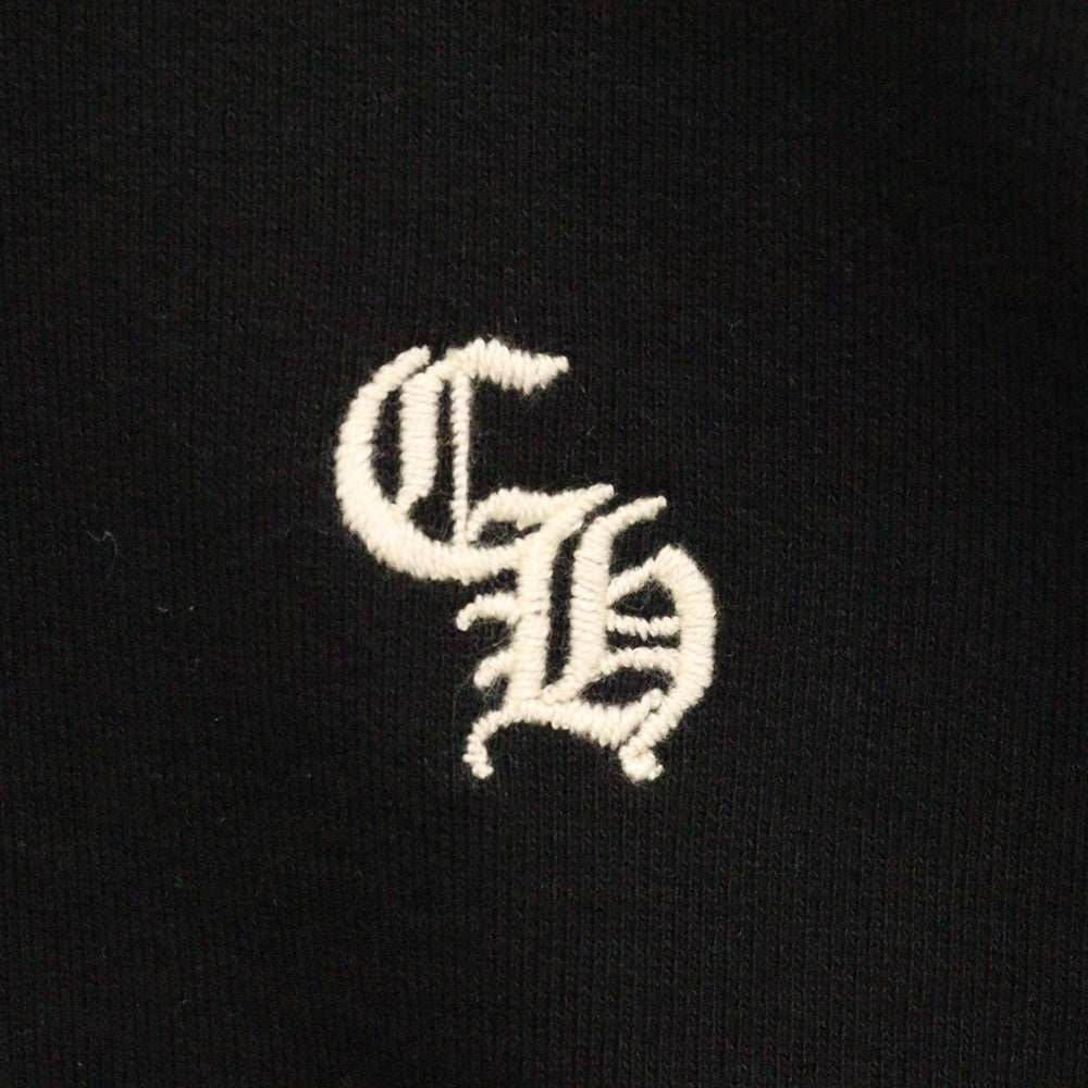 CHROME HEARTS(クロムハーツ) Y NOT SLOW RIDE L/S CREW ワイノット スロースライド CH刺繍 クルーネック スウェット トレーナー ブラック