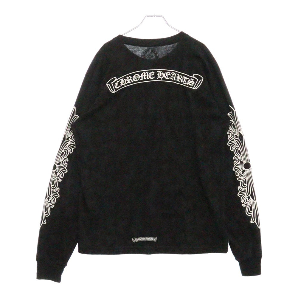CHROME HEARTS(クロムハーツ) 24SS Graveyard Cemetery Cross L/S Tee グレイブヤード セメタリークロス 長袖Tシャツ カットソー ブラック