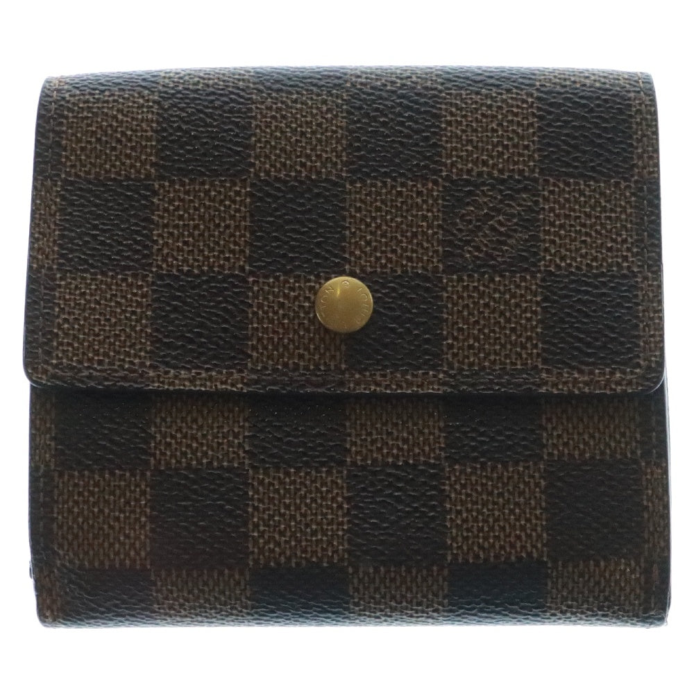 LOUIS VUITTON(ルイヴィトン) ポルトモネ ビエ カルトクレディ ダミエ Wホック コンパクトウォレット 三つ折り財布 ブラウン N61652 SP1011