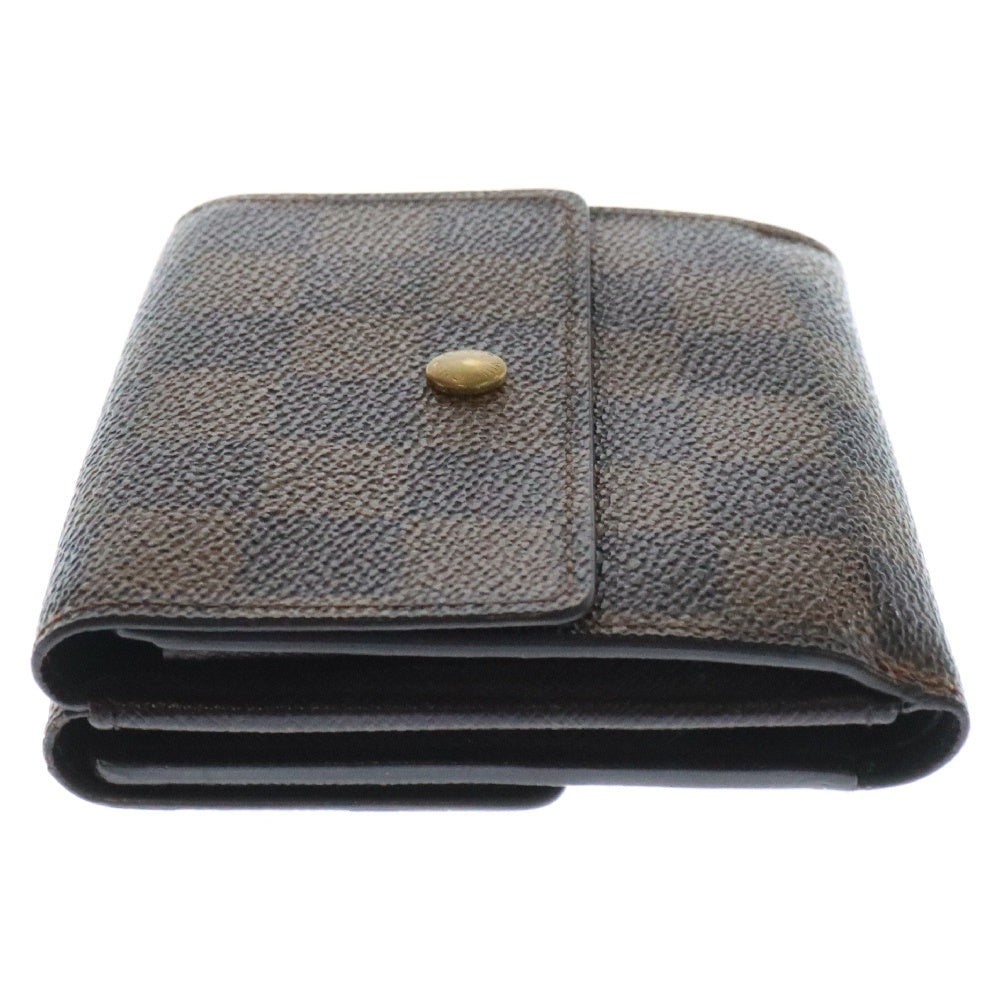 LOUIS VUITTON(ルイヴィトン) ポルトモネ ビエ カルトクレディ ダミエ Wホック コンパクトウォレット 三つ折り財布 ブラウン N61652 SP1011