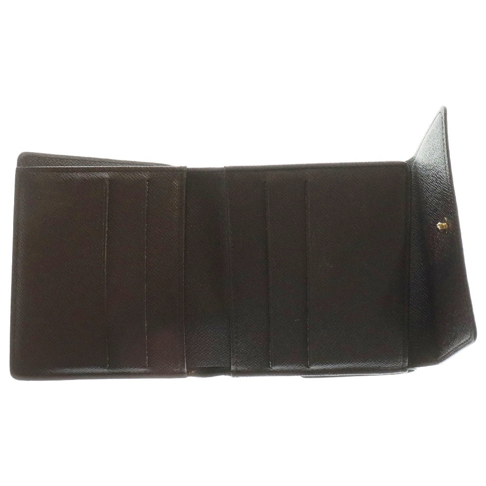 LOUIS VUITTON(ルイヴィトン) ポルトモネ ビエ カルトクレディ ダミエ Wホック コンパクトウォレット 三つ折り財布 ブラウン N61652 SP1011