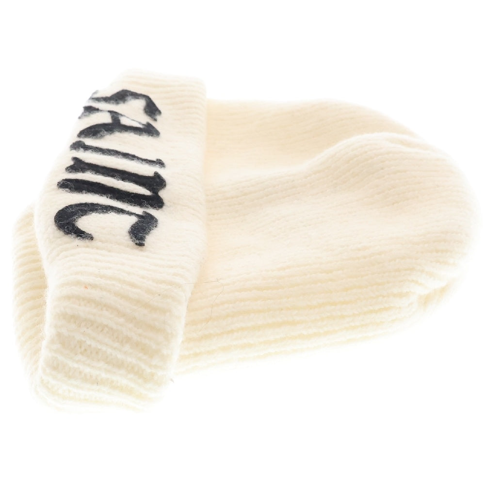 SAINT MICHAEL(セントマイケル) 24AW KNIT CAP WHITE ニットキャップ ロゴ 帽子 ビーニー ホワイト SM-YS1-0000-082