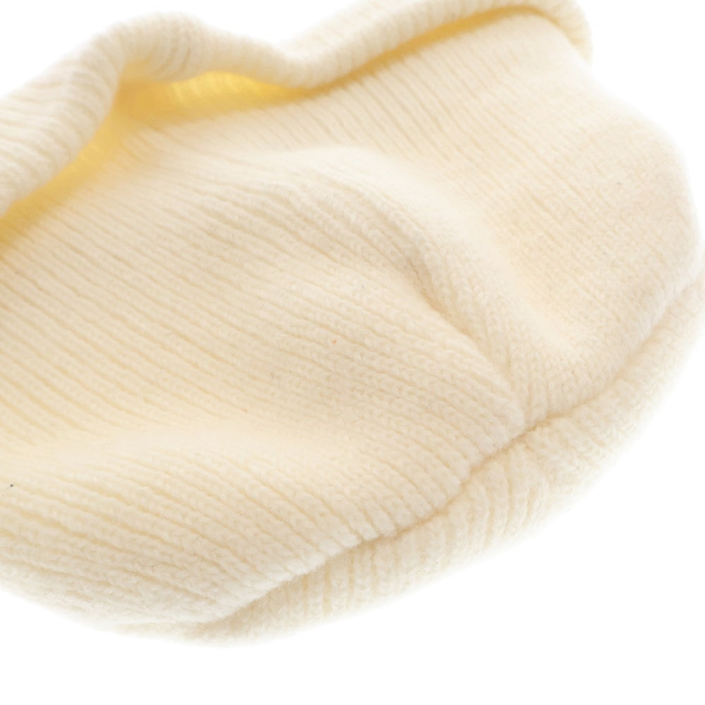 SAINT MICHAEL(セントマイケル) 24AW KNIT CAP WHITE ニットキャップ ロゴ 帽子 ビーニー ホワイト SM-YS1-0000-082