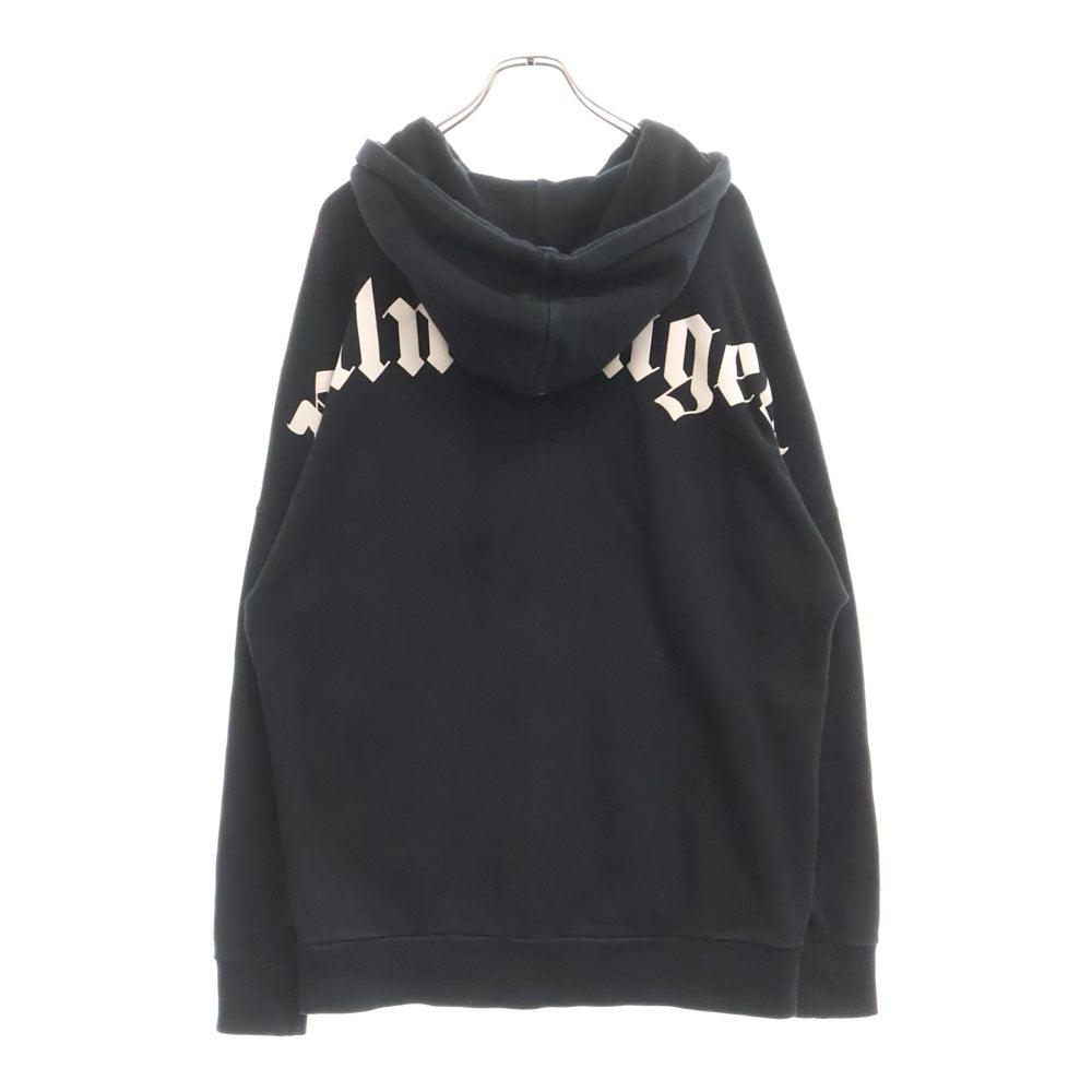 Palm Angels(パームエンジェルス) Logo Pullover Parka ロゴプリントプルオーバーパーカー ブラック PMBB036R20636035