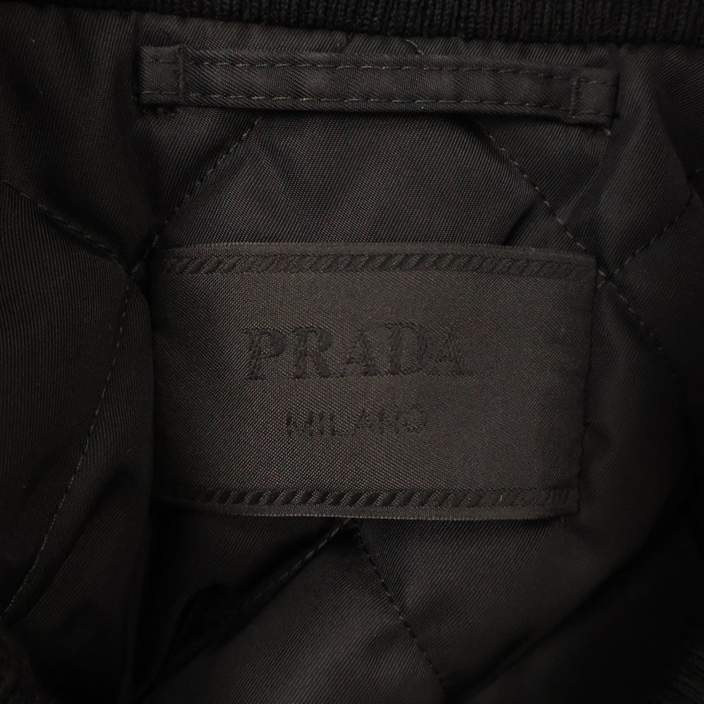 PRADA(プラダ) Re-Nylon リナイロン 三角ロゴプレート ナイロンジップアップボンバージャケット ブラック SGC824 S000 1WQ8
