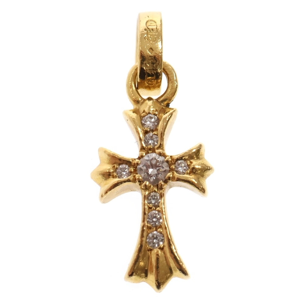 CHROME HEARTS(クロムハーツ) 22K CRS BBYFAT P/DIA ベイビーファットクロス PAVEダイヤ ペンダントトップ ゴールド BCA035