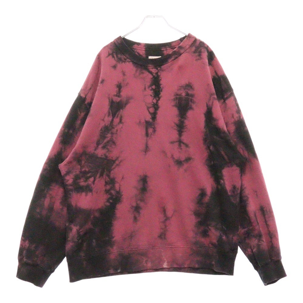 DRIES VAN NOTEN(ドリスヴァンノッテン) 22AW タイダイ クルーネック スウェット トレーナー パープル/ブラック