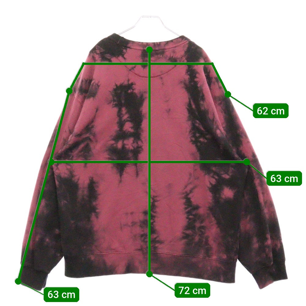 DRIES VAN NOTEN(ドリスヴァンノッテン) 22AW タイダイ クルーネック スウェット トレーナー パープル/ブラック