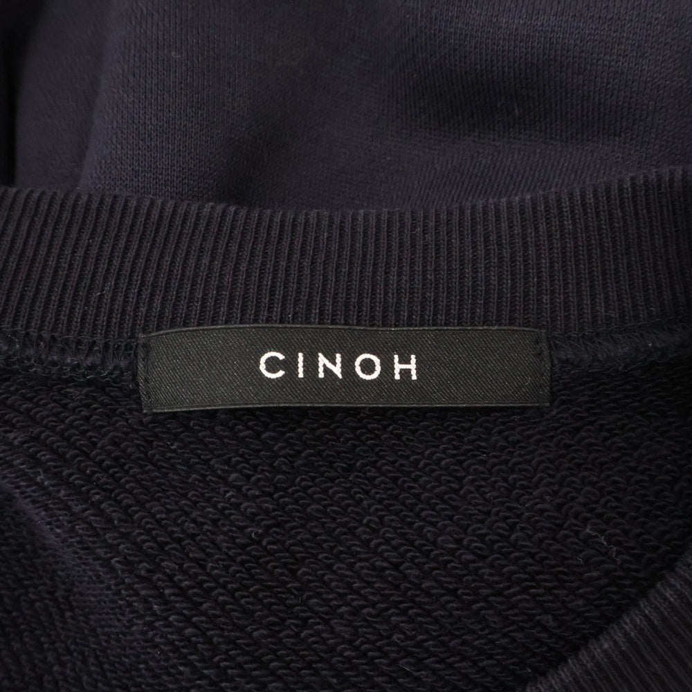 CINOH(チノ) 23AW SWEAT PULL OVER クルーネック スウェット トレーナー ネイビー 23WCU304