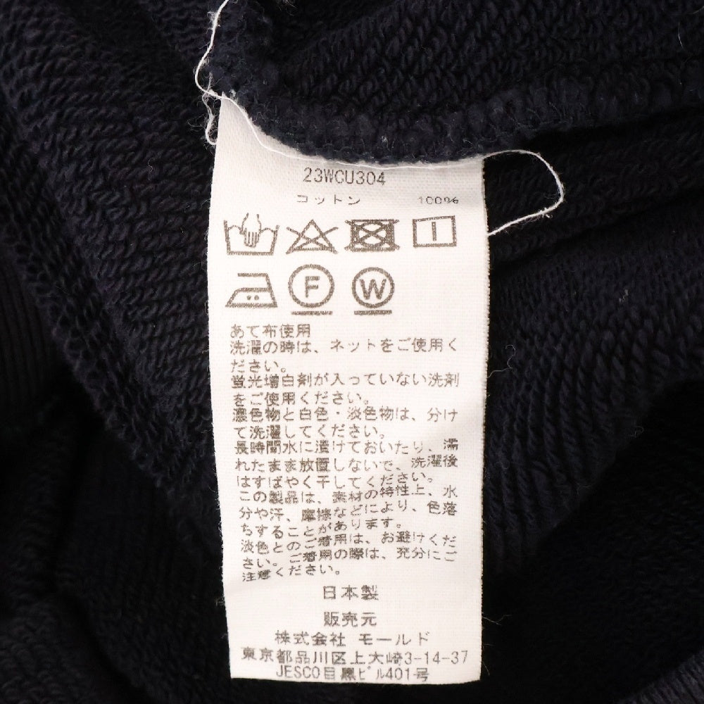 CINOH(チノ) 23AW SWEAT PULL OVER クルーネック スウェット トレーナー ネイビー 23WCU304