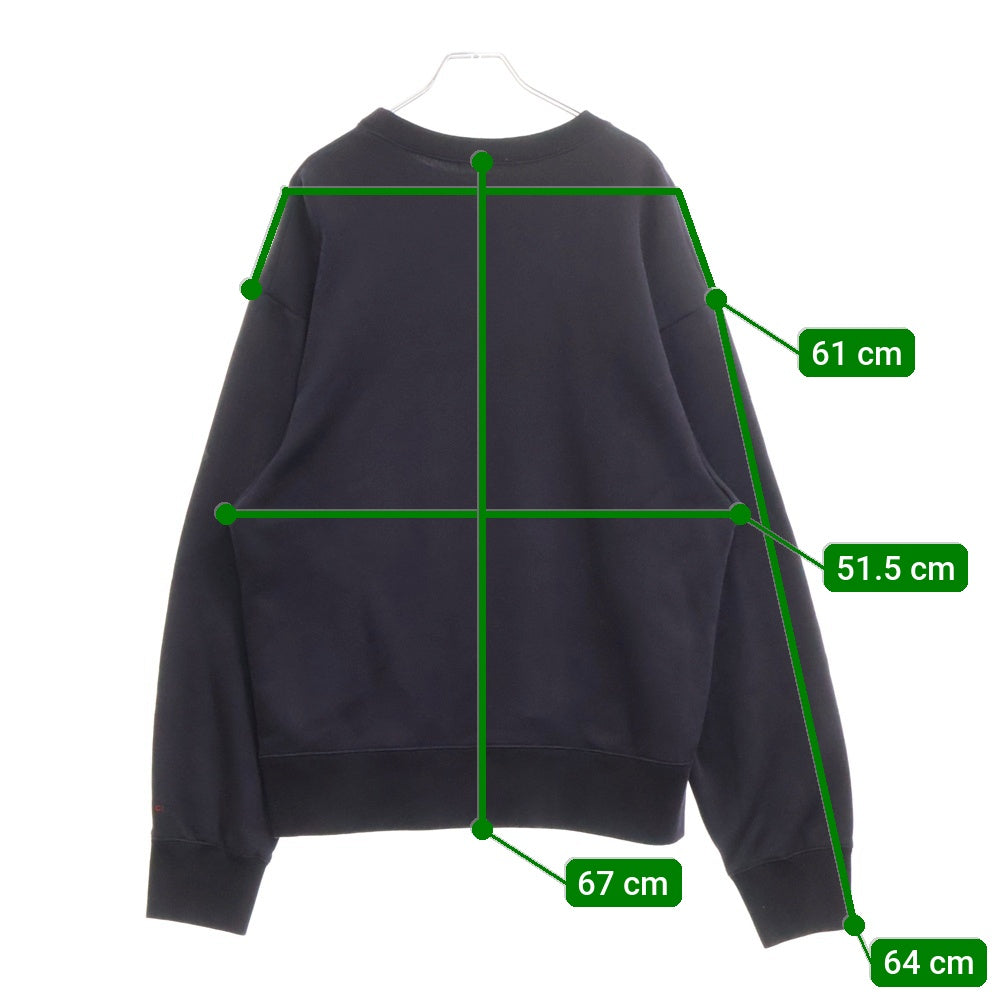 CINOH(チノ) 23AW SWEAT PULL OVER クルーネック スウェット トレーナー ネイビー 23WCU304