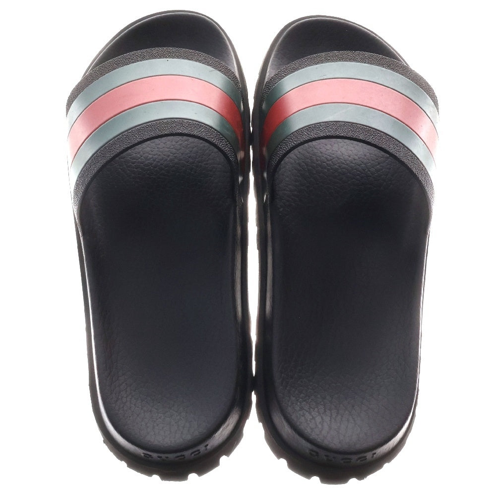 GUCCI(グッチ) シェリーライン スライドサンダル ウェブストライプ ラバーソール ブラック 429469