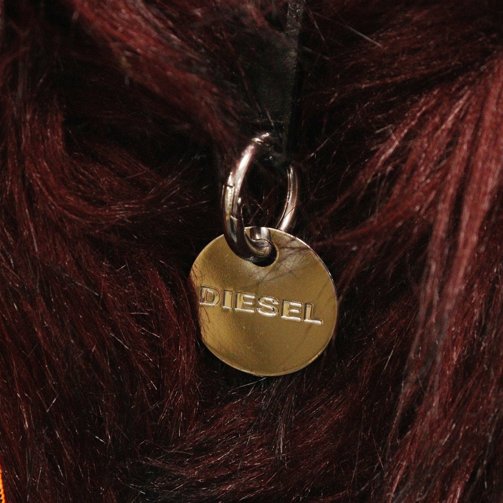 DIESEL(ディーゼル) リバーシブル ジップアップ フェイクファー コート レッド/ブラック