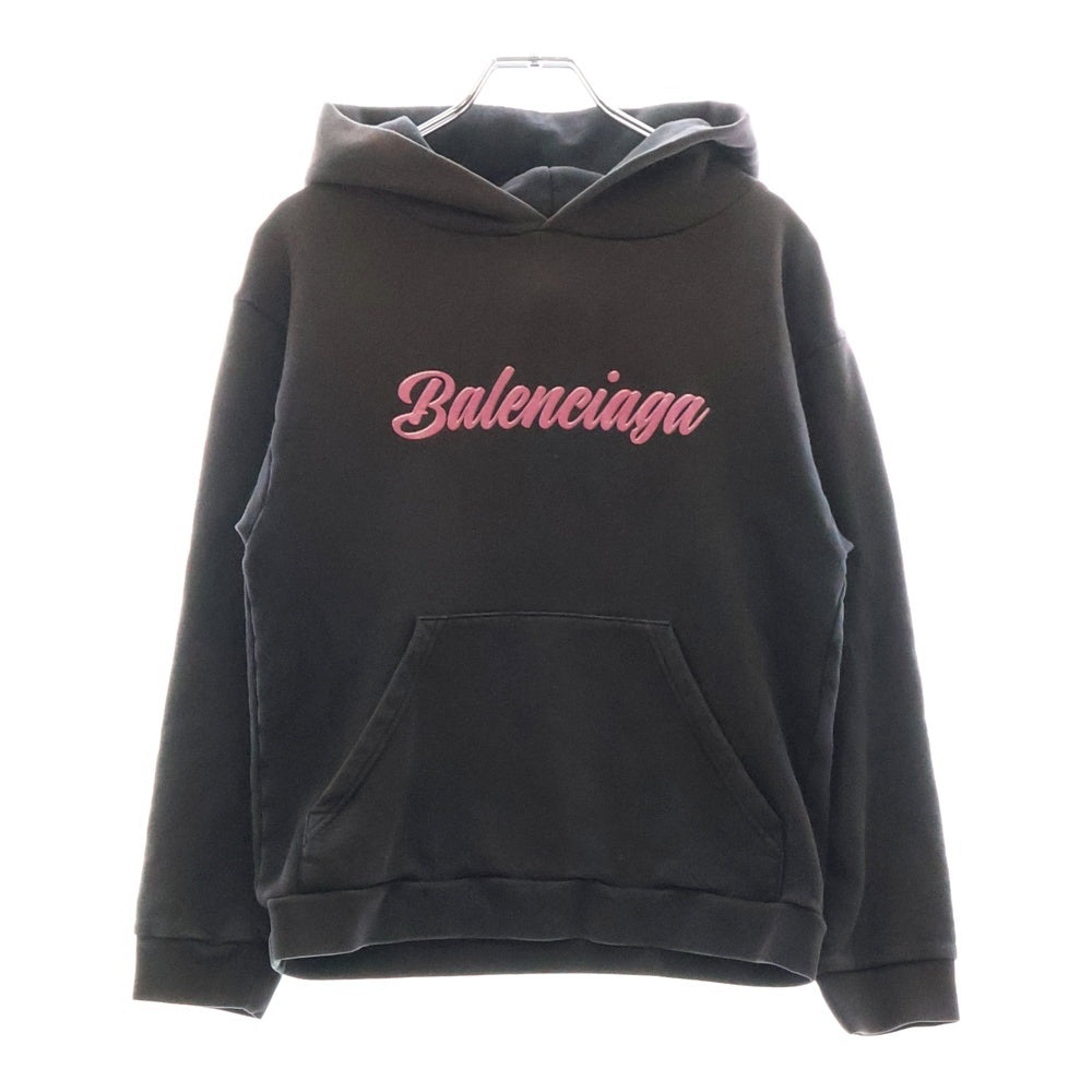 BALENCIAGA(バレンシアガ) 19AW ロゴプリント スウェット プルオーバーパーカー ブラック 558143 TFV31