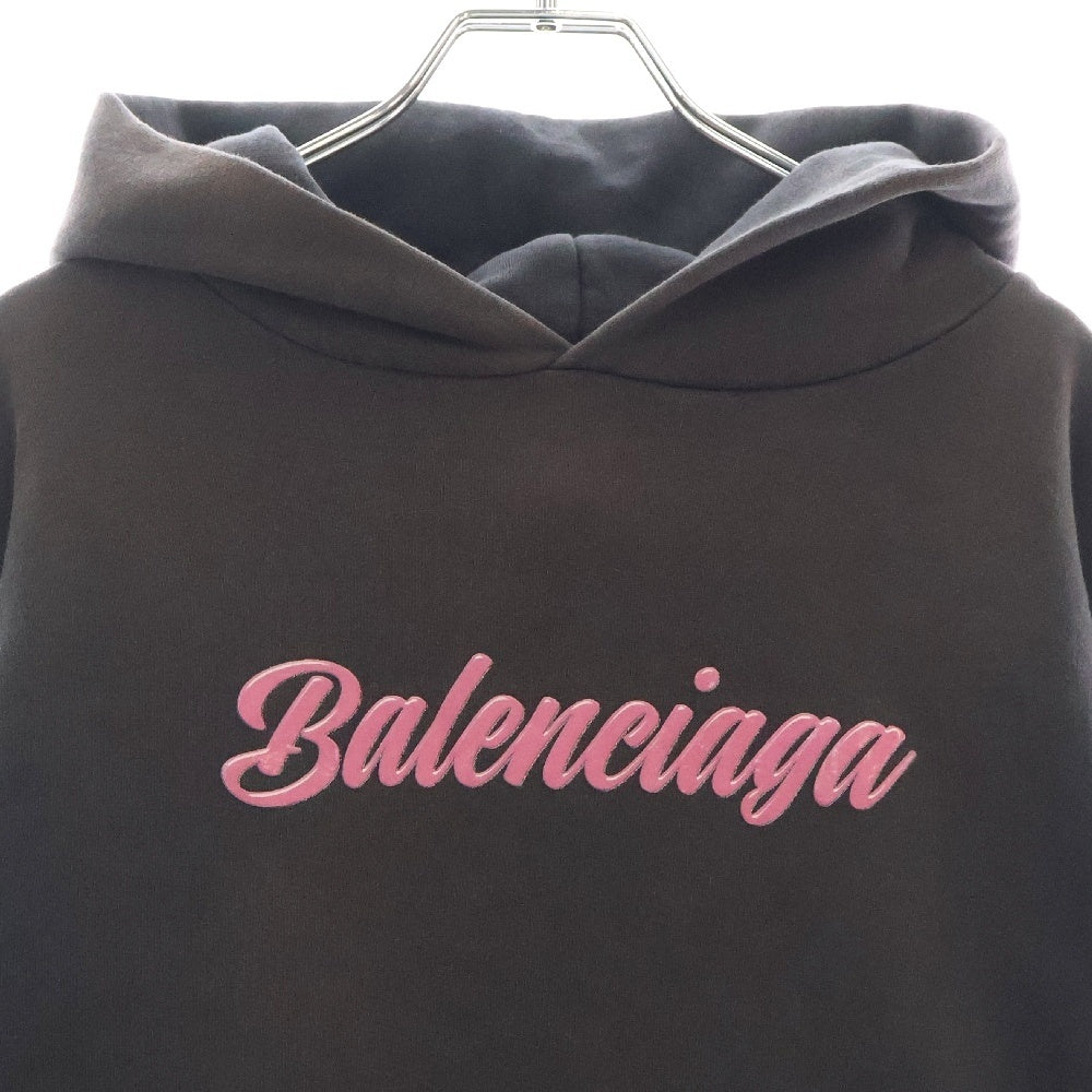 BALENCIAGA(バレンシアガ) 19AW ロゴプリント スウェット プルオーバーパーカー ブラック 558143 TFV31