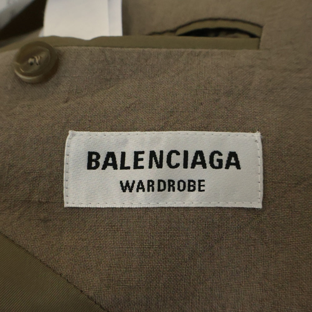 BALENCIAGA(バレンシアガ) 22AW Washed Sb Jacket ウォッシュド 2B シングル テーラードジャケット ベージュ 674431 TMM01