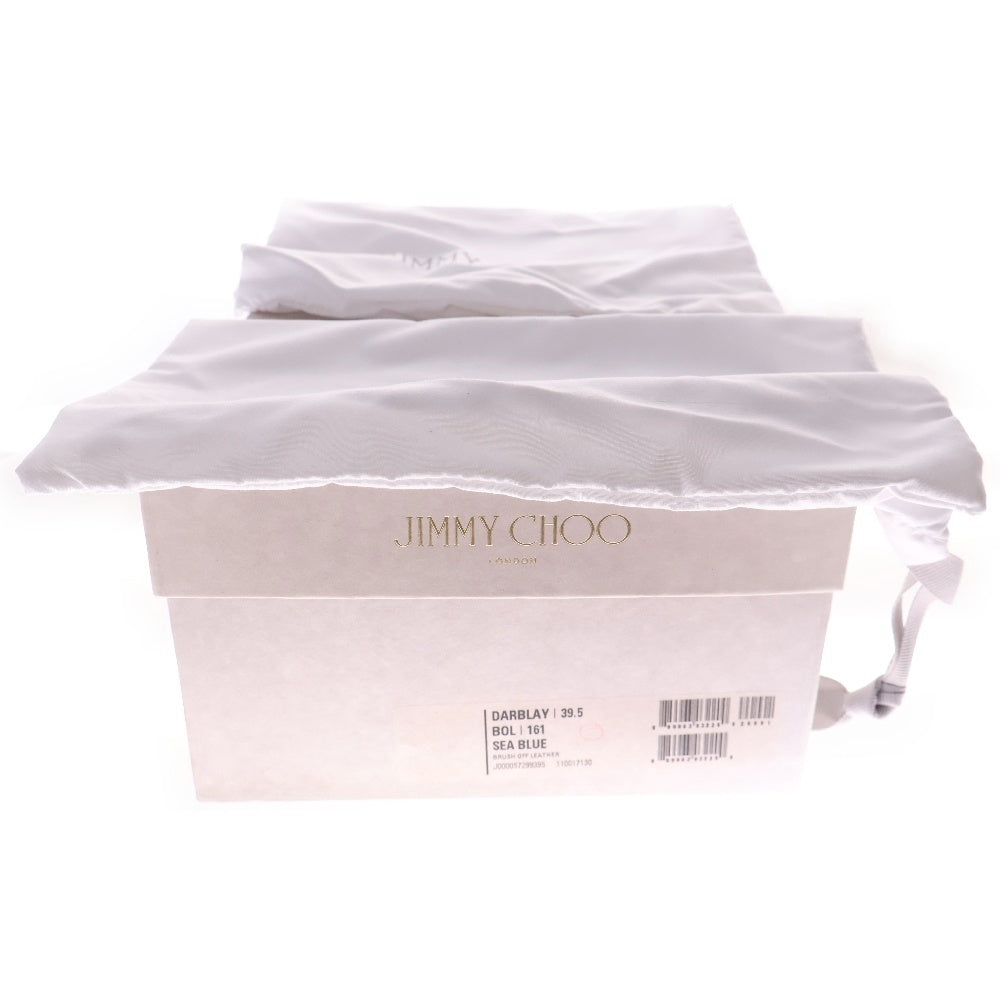 JIMMY CHOO(ジミーチュウ) DARBLAY SEA BLUE レザー ペニーローファー シューズ ブルー/ブラック
