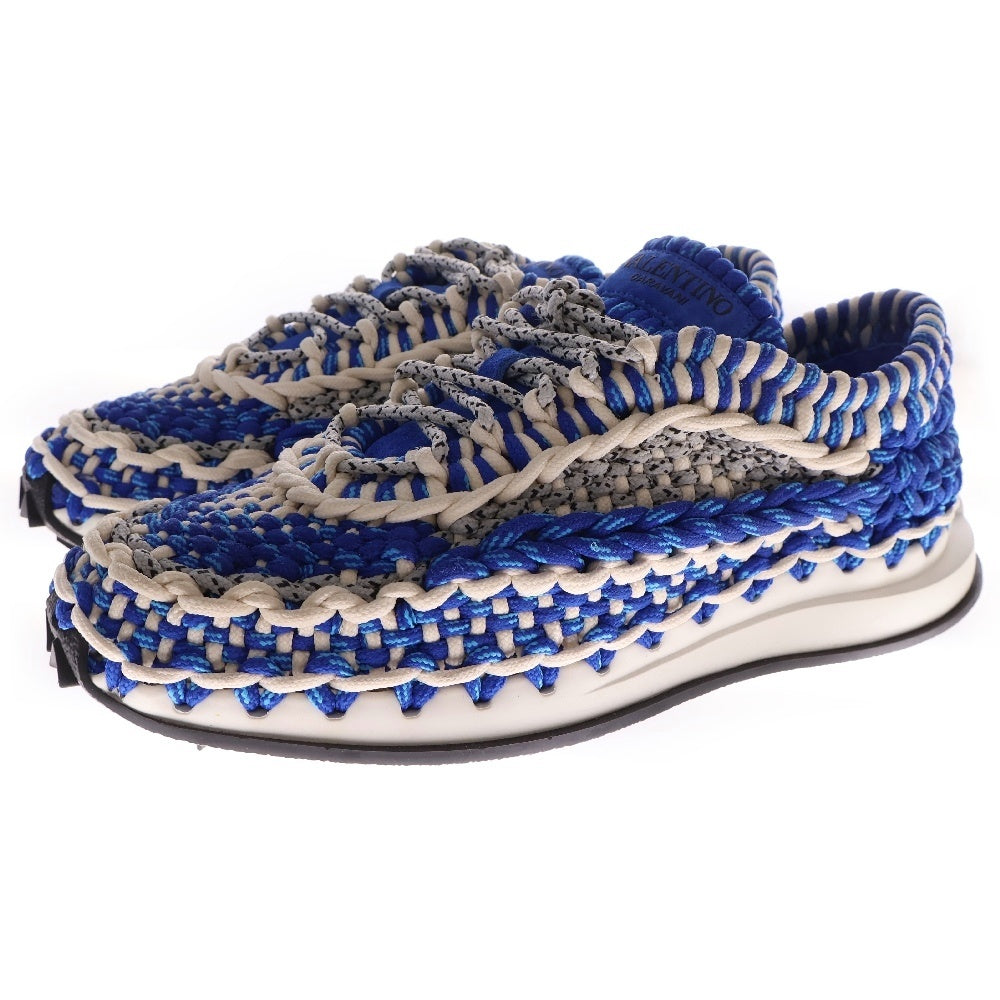 VALENTINO(ヴァレンチノ) Crochet Sneakers クロシェ ローカットスニーカー ブルー WY2S0E41