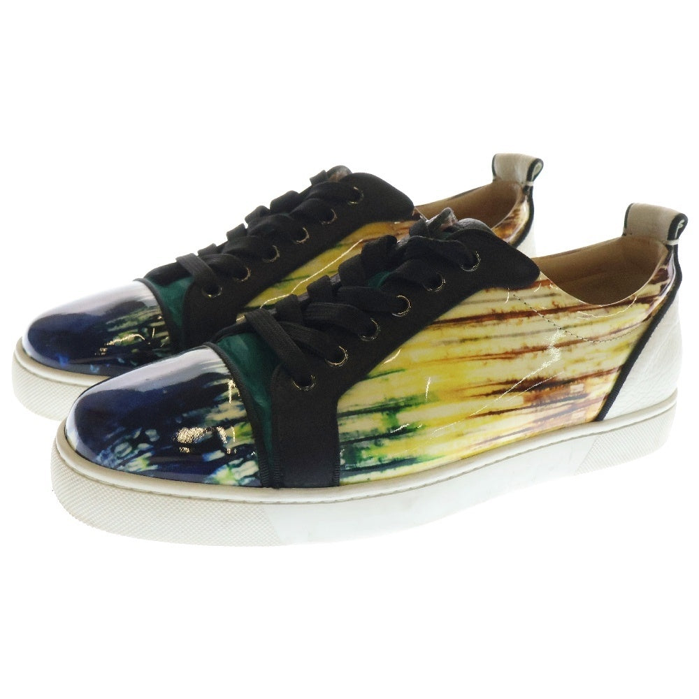 CHRISTIAN LOUBOUTIN(クリスチャンルブタン) エナメル パテント レザー ローカットスニーカー マルチ