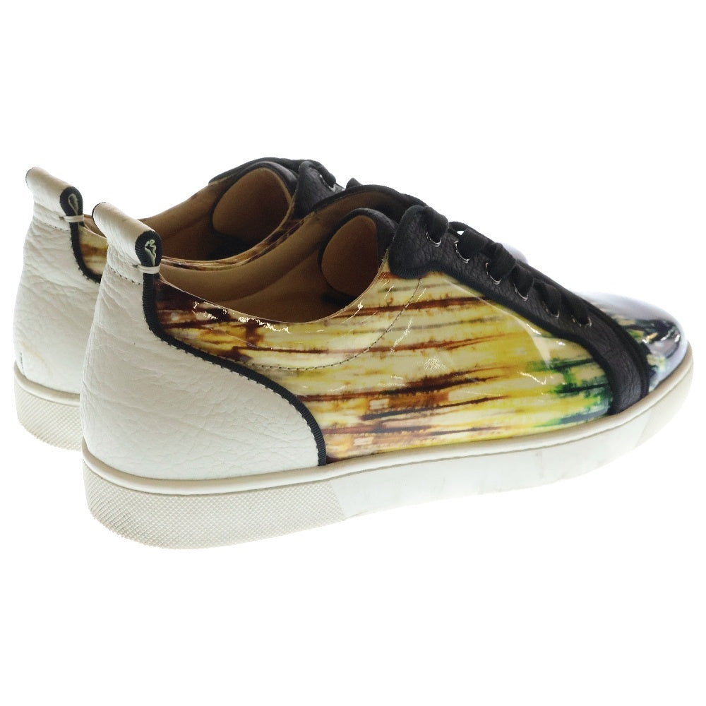 CHRISTIAN LOUBOUTIN(クリスチャンルブタン) エナメル パテント レザー ローカットスニーカー マルチ