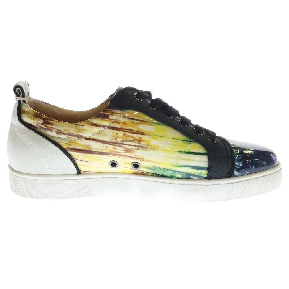 CHRISTIAN LOUBOUTIN(クリスチャンルブタン) エナメル パテント レザー ローカットスニーカー マルチ