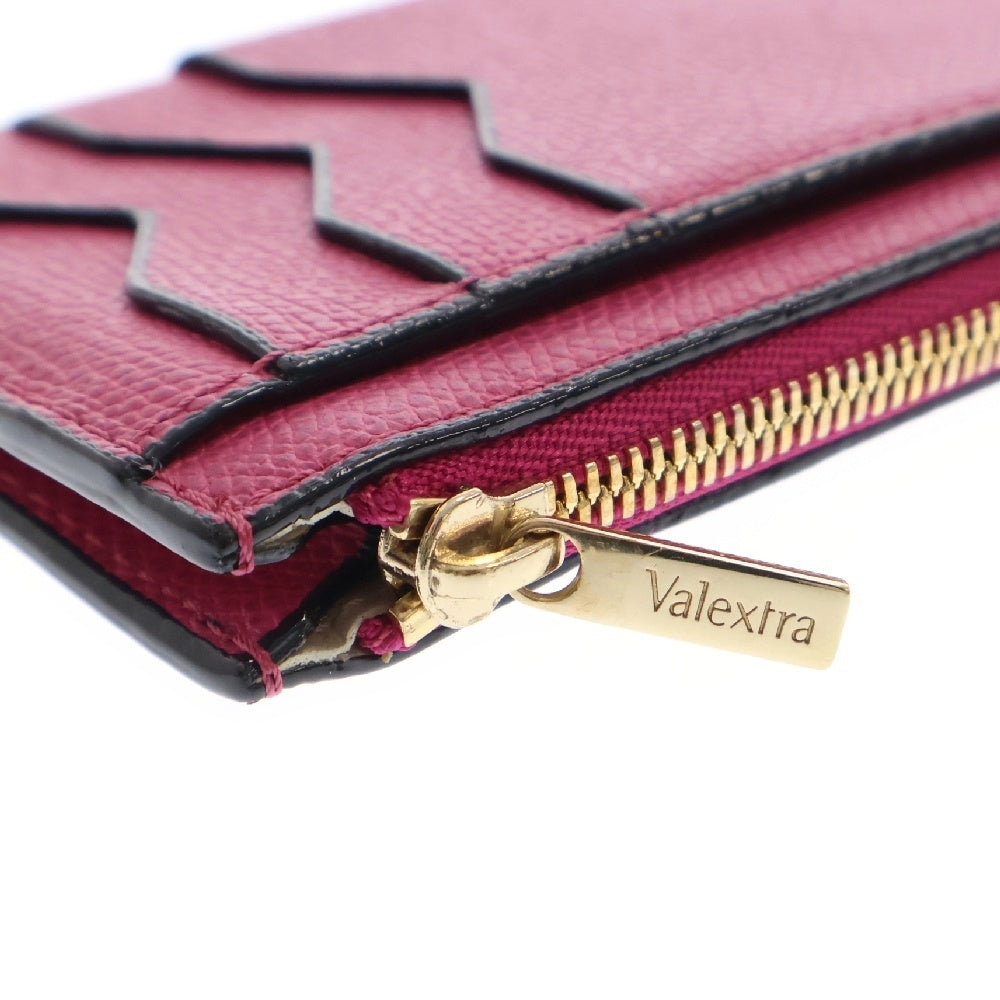 Valextra(ヴァレクストラ) フラグメントケース カード入れ付き パスケース レザー コインケース ピンク レディース