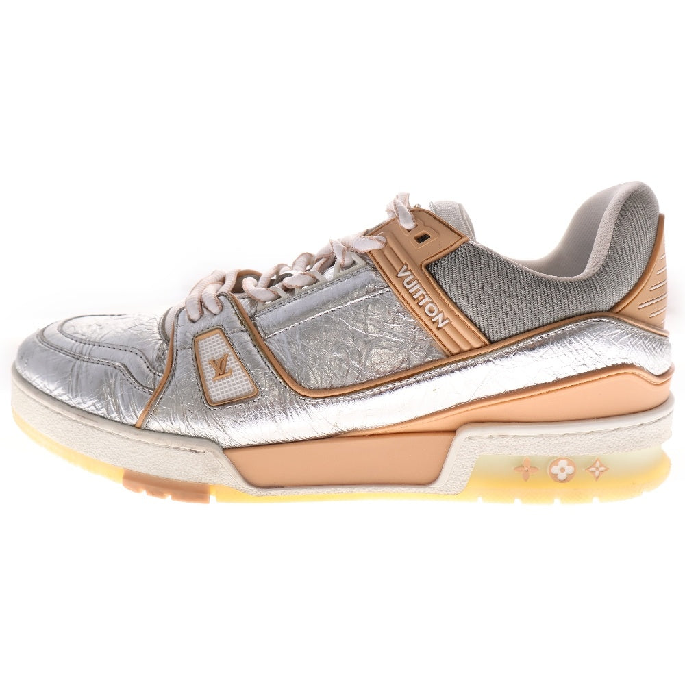 LOUIS VUITTON(ルイヴィトン) 22SS LVトレイナーライン メタリック ローカットスニーカー シルバー 1A996C LD0251