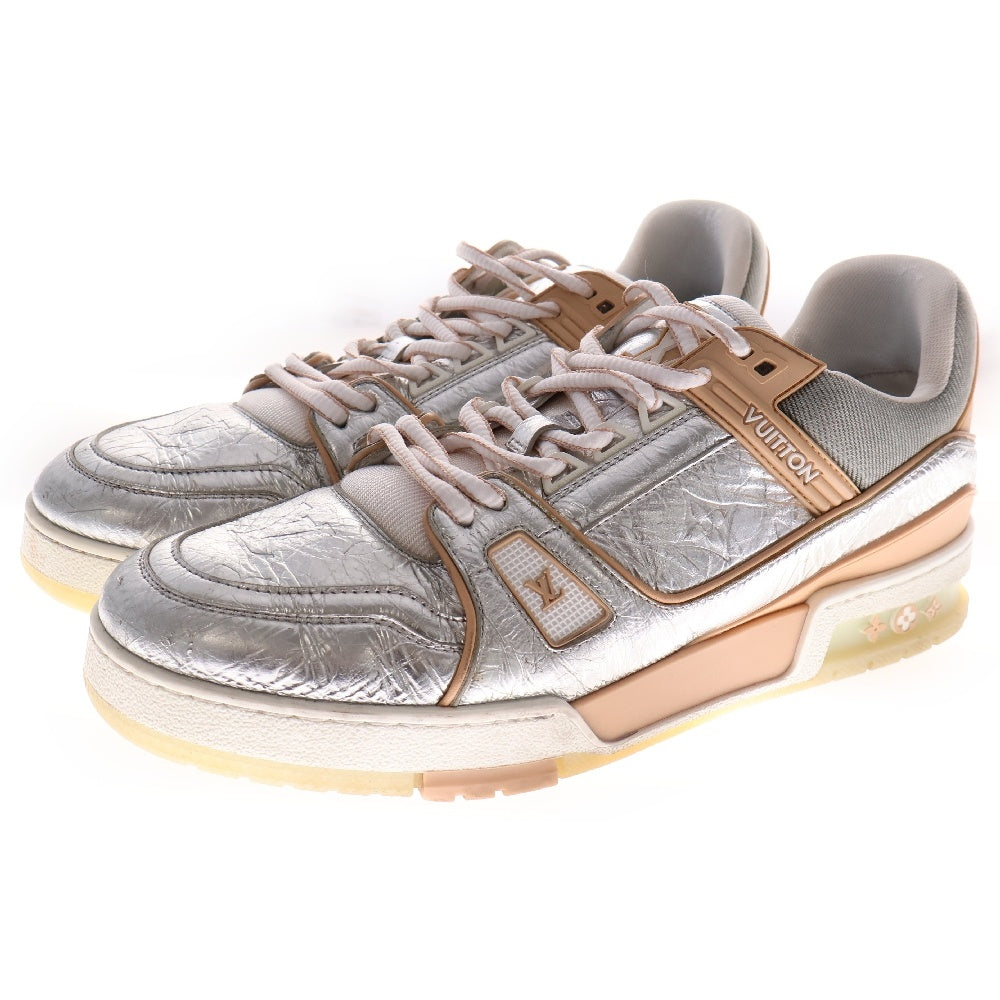 LOUIS VUITTON(ルイヴィトン) 22SS LVトレイナーライン メタリック ローカットスニーカー シルバー 1A996C LD0251