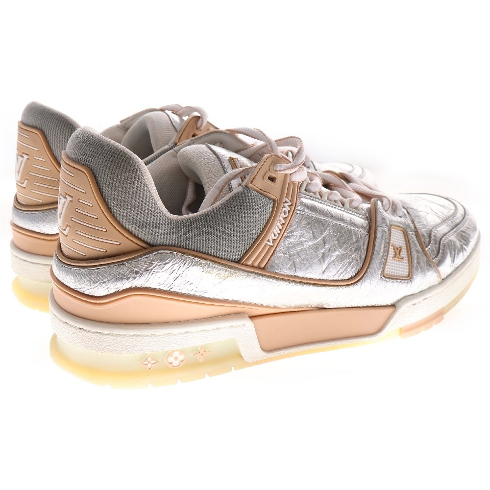 LOUIS VUITTON(ルイヴィトン) 22SS LVトレイナーライン メタリック ローカットスニーカー シルバー 1A996C LD0251