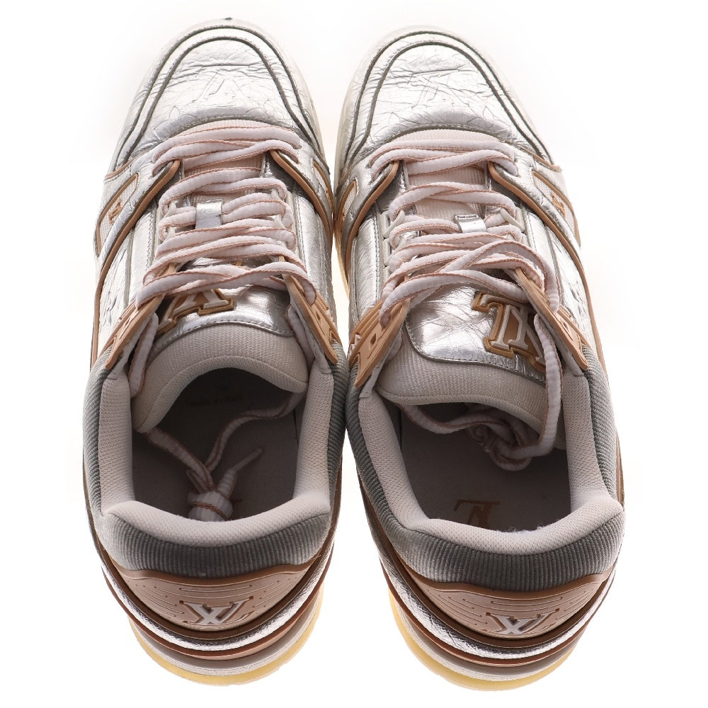 LOUIS VUITTON(ルイヴィトン) 22SS LVトレイナーライン メタリック ローカットスニーカー シルバー 1A996C LD0251