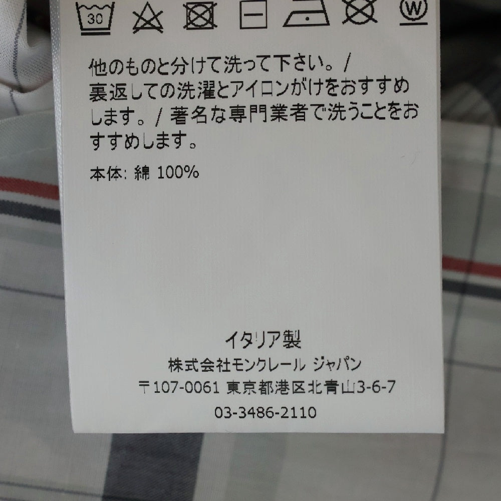 MONCLER(モンクレール) 18SS CAMICIA カミーチャ チェック コットンボタンダウンシャツ マルチ D13915200400 26600