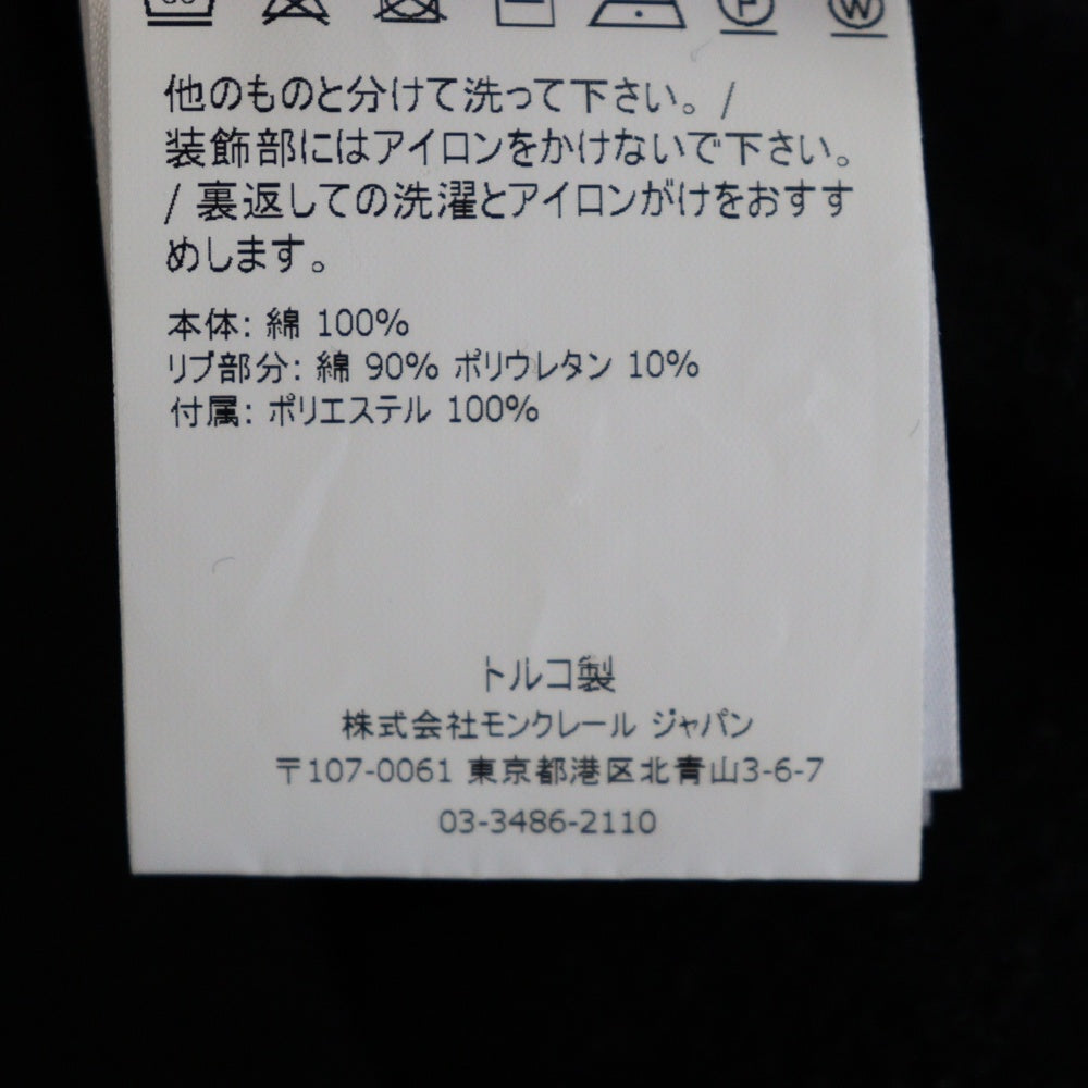 MONCLER(モンクレール) 18AW MAGLIA GIROCOLLO ワッペンロゴ クルーネックスウェットトレーナー ブラック D20918003500