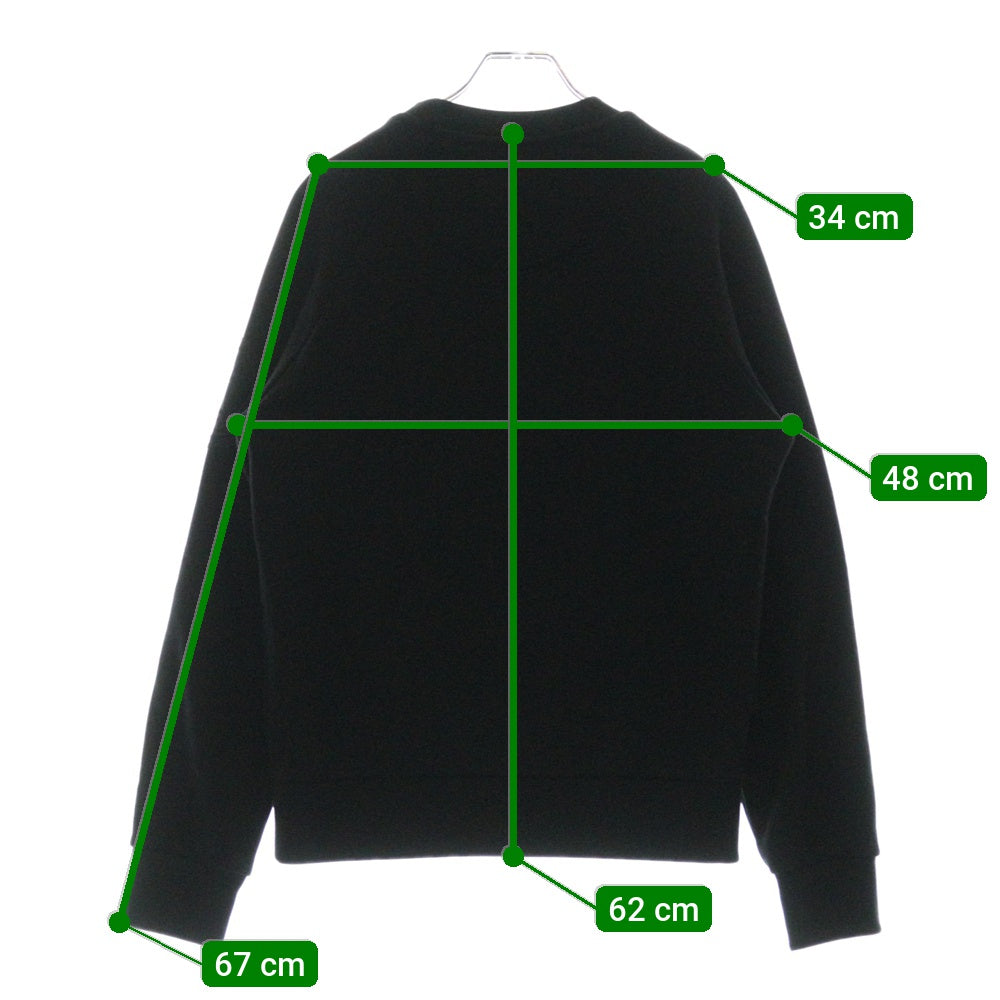 MONCLER(モンクレール) 18AW MAGLIA GIROCOLLO ワッペンロゴ クルーネックスウェットトレーナー ブラック D20918003500