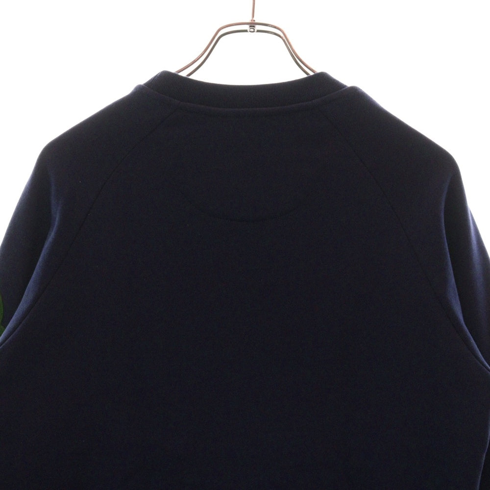 MONCLER(モンクレール) 18AW MAGLIA GIROCOLLO ワッペンロゴ クルーネックスウェットトレーナー パープル D20918003500