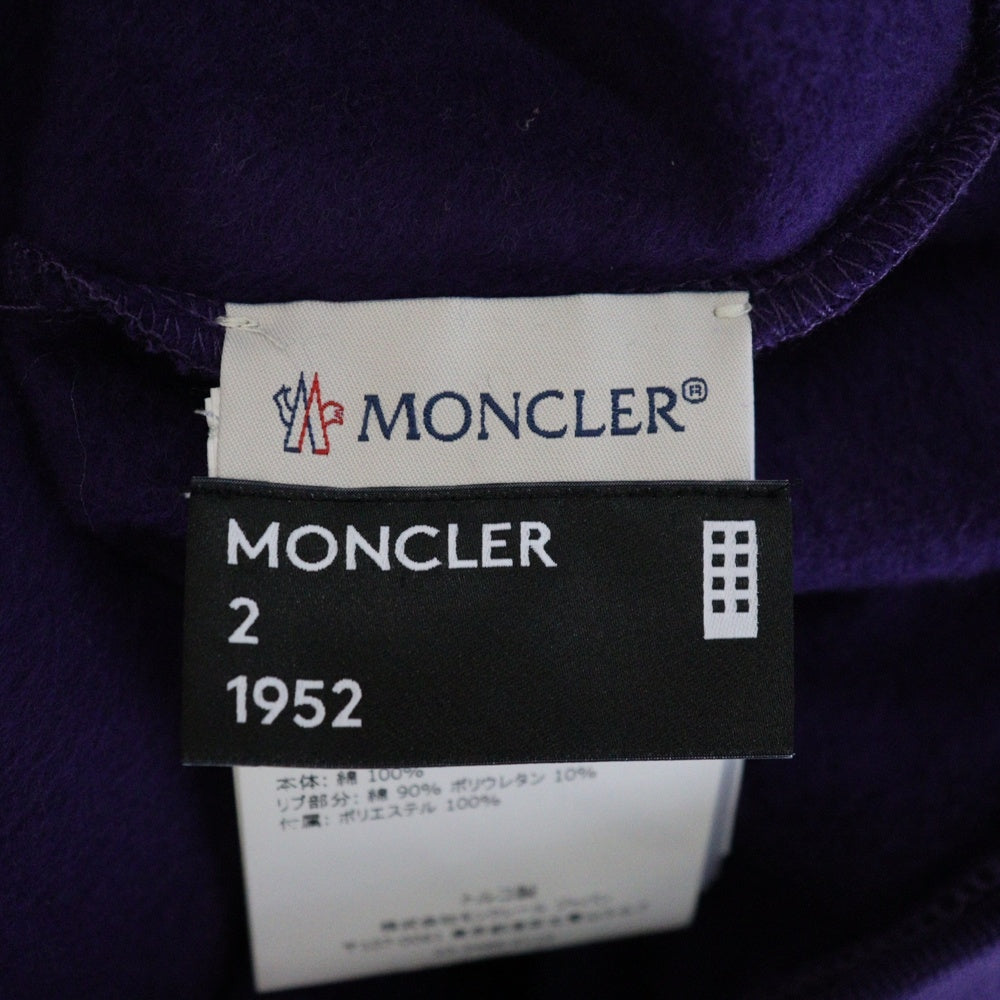 MONCLER(モンクレール) 18AW MAGLIA GIROCOLLO ワッペンロゴ クルーネックスウェットトレーナー パープル D20918003500