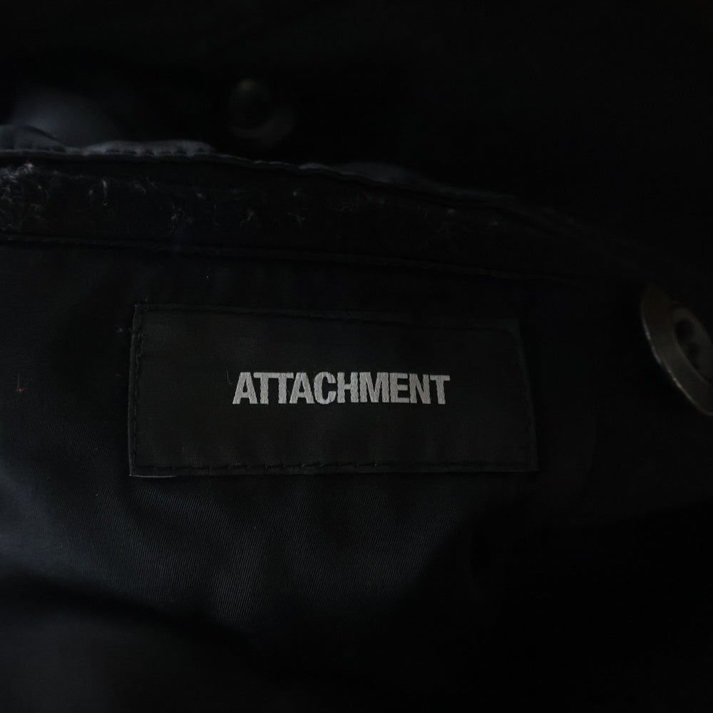 ATTACHMENT(アタッチメント) 14AW ヘビーメルトン ピー コート ブラック AC42-217
