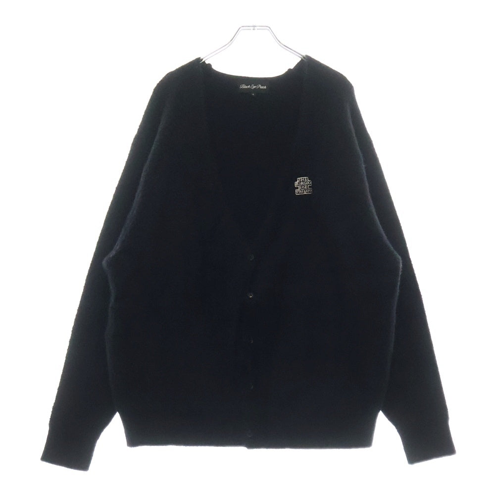 THE BLACK EYE PATCH(ブラックアイパッチ) OG LABEL MOHAIR CARDIGAN ロゴパッチ付き カーディガン ブラック