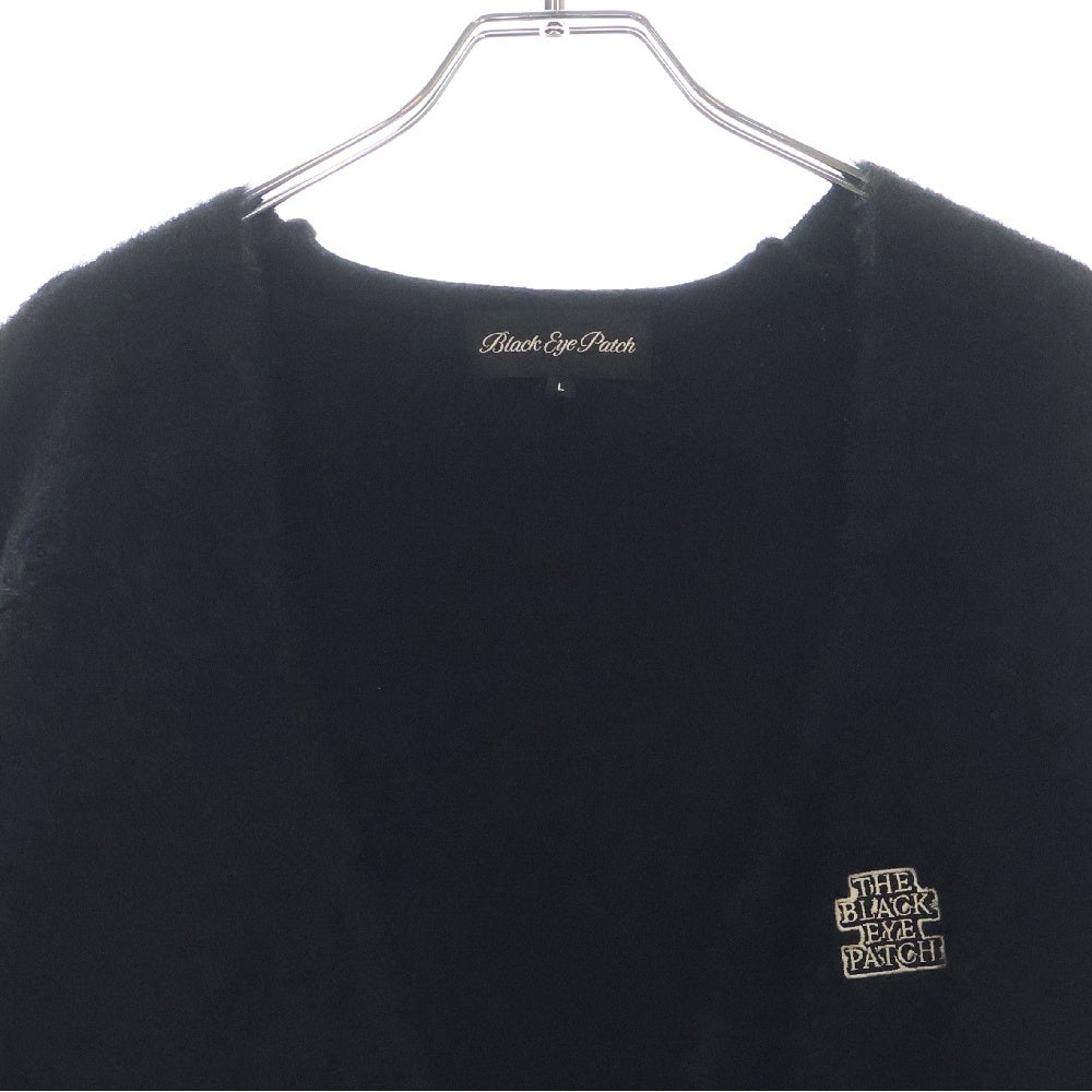 THE BLACK EYE PATCH(ブラックアイパッチ) OG LABEL MOHAIR CARDIGAN ロゴパッチ付き カーディガン ブラック