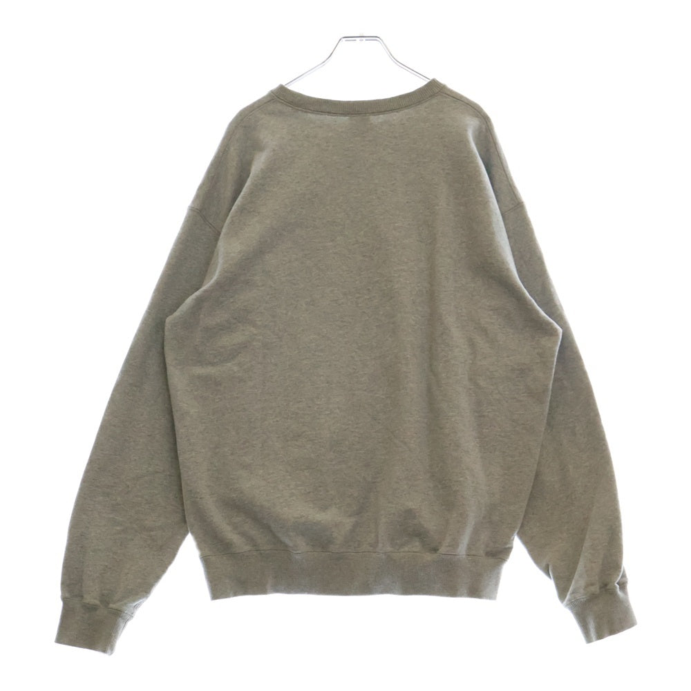 THE BLACK EYE PATCH(ブラックアイパッチ) FINANCAL LOGO CREWSWEAT ロゴ刺繍 クルーネックスウェットトレーナー グレー
